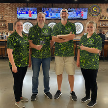 Load image into Gallery viewer, Heart Shamrock Dartboard St Patrick's Day Women Darts Polo Shirt Custom Darts Couple Jersey NYN2530