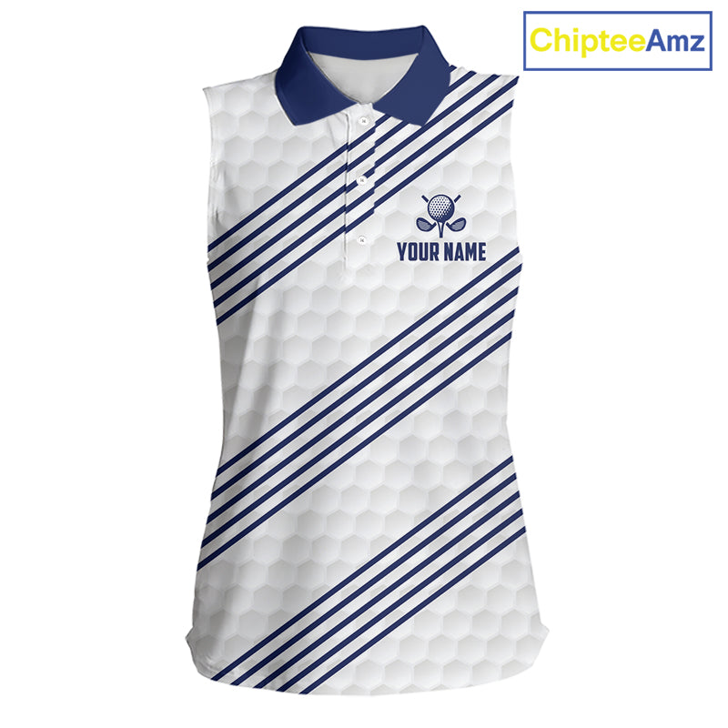 Patriotic American flag golf polo shirt for women blue America 250th golf apparel