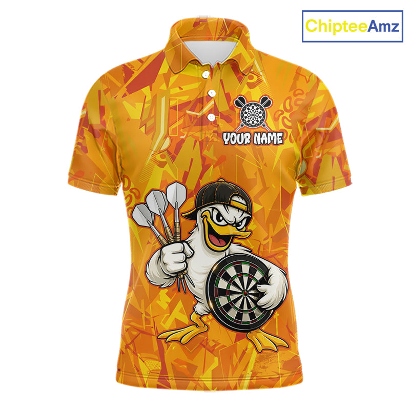 Personalized Funny Duck Darts Polo & 1/4-Zip Shirt For Men Custom Duck Dart Team Dart Jerseys NYN2958