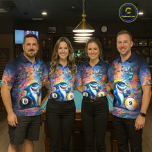 Load image into Gallery viewer, Custom Funny Shark Pool 8 Ball &amp; 9 Ball Women Billiard Shirt Personalized Graffiti Billiard Attire NYN2594