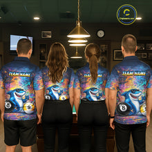 Load image into Gallery viewer, Custom Funny Shark Pool 8 Ball &amp; 9 Ball Women Billiard Shirt Personalized Graffiti Billiard Attire NYN2594