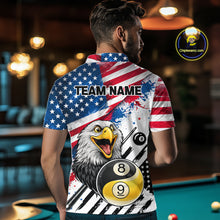 Load image into Gallery viewer, Splatter US Flag Yin And Yang 8 Ball &amp; 9 Ball Men Billiard Shirt Custom Eagle Freedom Billiard Appeal NYN2767