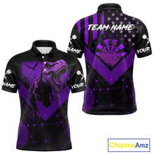 Load image into Gallery viewer, It's In My DNA Custom Purple Grunge Dart Polo Shirt For Men US Flag Dart Jerseys NYN1367
