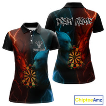 Load image into Gallery viewer, Goat &amp; Bear Dartboard Women's Darts Polo Shirt - Custom Name For Darts Jersey NYN0758
