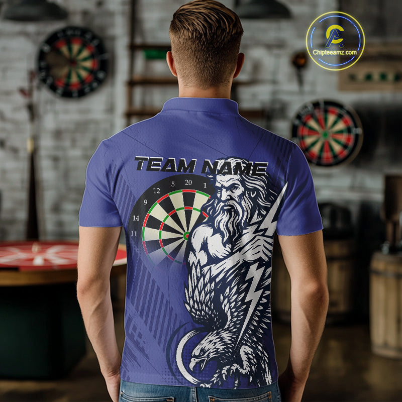 Zeus Power Dartboard Purple Darts Shirt For Men - Custom Name & Team For Players NYN0569