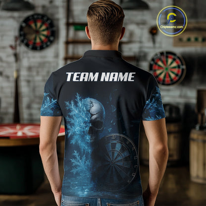 Personalized Icy Skull Dart Shirt Custom Dartboard Team Dart Jerseys For Men NYN1216