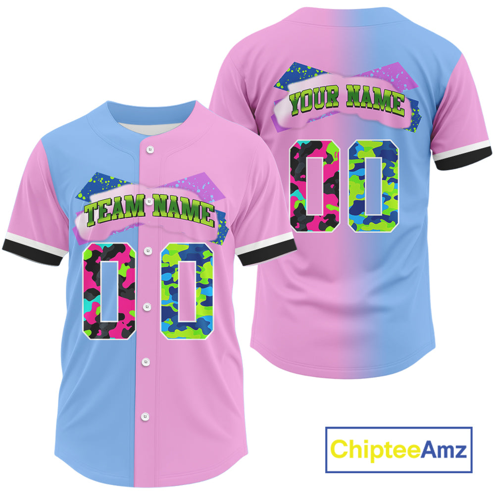 Custom Hiphop Baseball Jersey For Men Retro Streetwear Button Up Baseball Shirt NYN0856