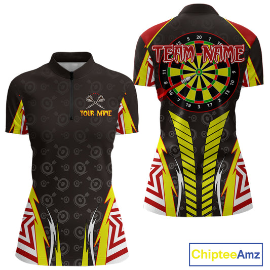 Multicolor Dartboard Darts Shirt For Women - Custom Team & Name For Darts Jersey NYN0527