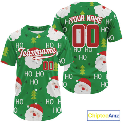 Custom Merry Christmas Baseball Jersey For Men Youth Baseball Jersey, Winter Xmas Gifts NYN1282