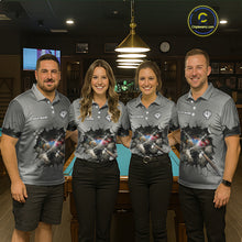 Load image into Gallery viewer, Funny Tornado Grey Billiard Ball Shirt For Men Personalized Thunder 8 Ball Pool Team Jersey NYN2985