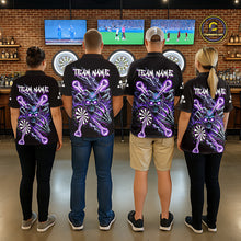 Load image into Gallery viewer, Personalized Purple Skeleton Thunder Lightning Men Dart Polo Shirt Skull Dart Jerseys NYN2119