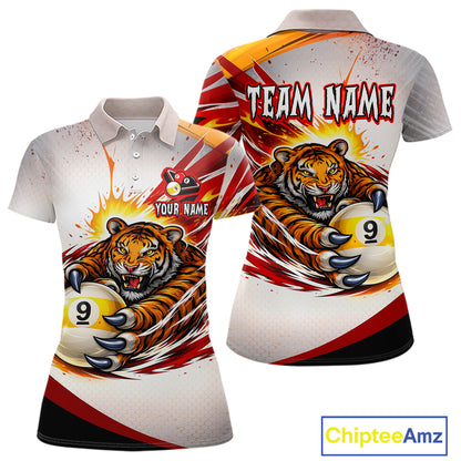 Red Thunders Tiger Claws Pool 8 Ball Billiard Shirt For Women Personalized Billiard Team Jerseys NYN2631
