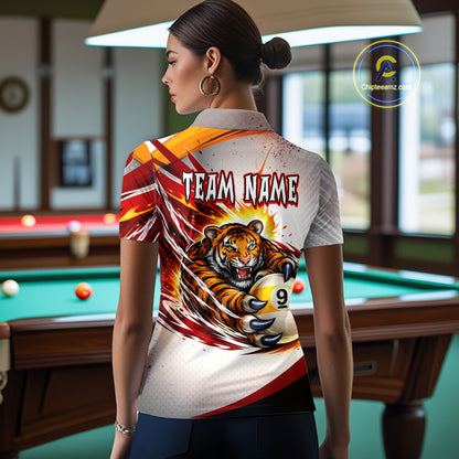 Red Thunders Tiger Claws Pool 8 Ball Billiard Shirt For Women Personalized Billiard Team Jerseys NYN2631