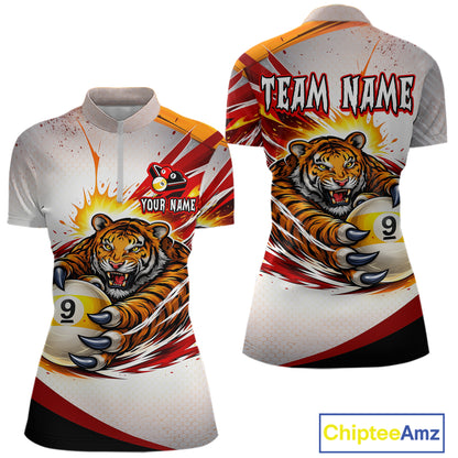 Red Thunders Tiger Claws Pool 8 Ball Billiard Shirt For Women Personalized Billiard Team Jerseys NYN2631
