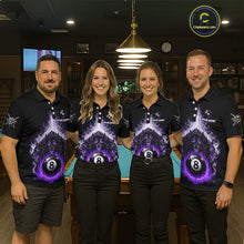 Load image into Gallery viewer, Custom Horror Wolfs Black Purple Smokes Pool 8 Ball Men's Billiard Team Shirt Billiard Attire NYN2667