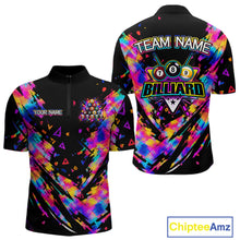 Load image into Gallery viewer, Personalized Colorful Paint Billiard Ball Shirt For Men Custom Billiard Pool Team Jersey NYN3225
