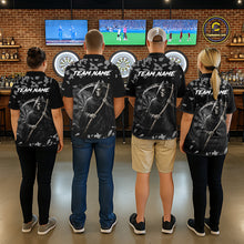 Load image into Gallery viewer, Grey Grim Reaper Smoke Dartboard Custom Grunge Women Darts Polo Shirt Darts Team Jersey NYN2718