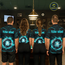 Load image into Gallery viewer, Turquoise Smokes Pool 8 Ball Billiard Shirts For Women Custom Cue Billiard Team Jerseys NYN2290