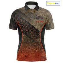 Load image into Gallery viewer, Funny Dartboard Cowboy Darts Polo &amp; 1/4-Zip Shirts For Men Custom Grunge Brown Darts Team Jerseys NYN3079