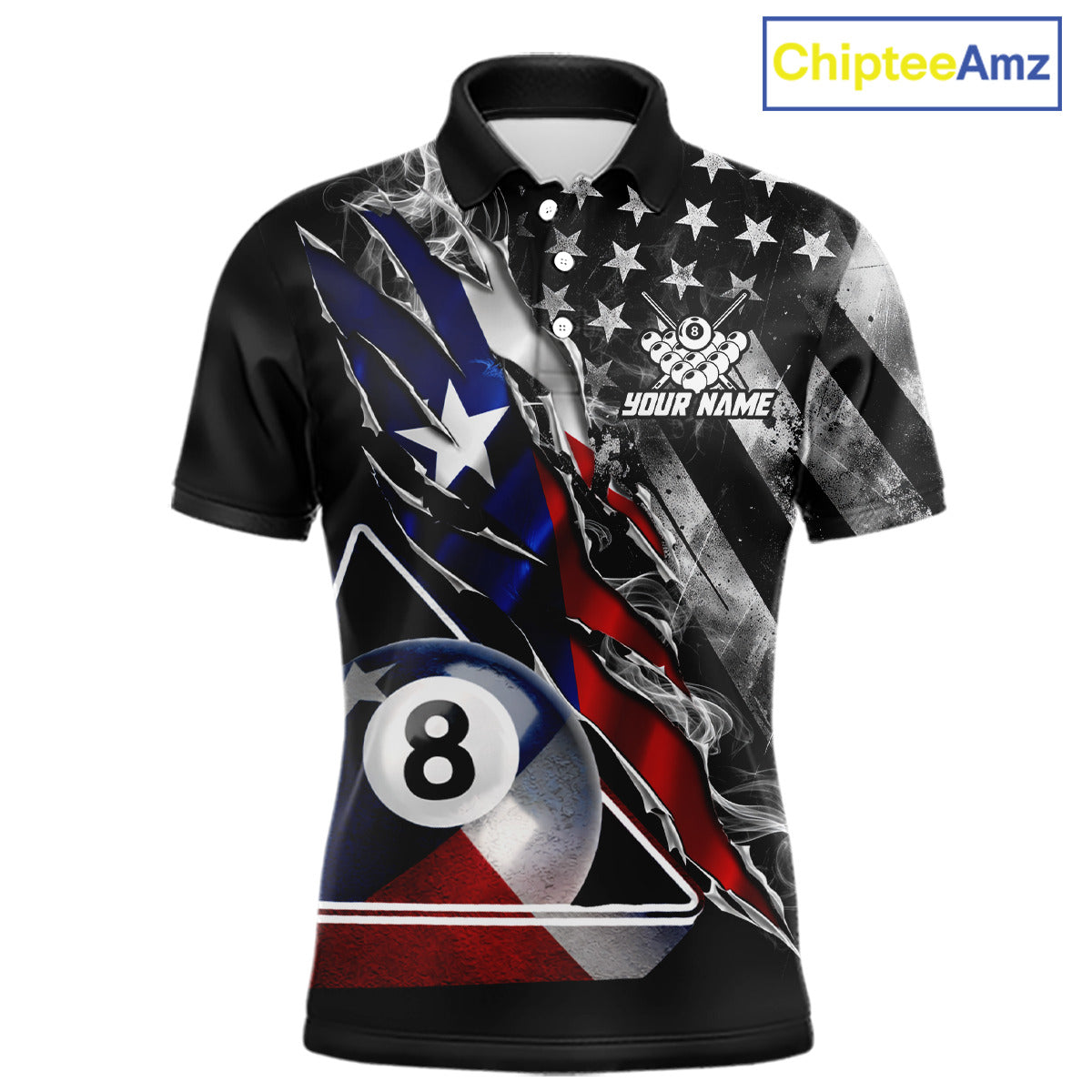 Personalized Smoke Texas Flag Billiard 8 Ball Pool Shirt For Men Custom Patriotic Billiard Appeal NYN2769