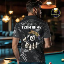 Load image into Gallery viewer, Aim Shoot Swear Repeat Holding 8 Ball Pool Men Billiard Team Shirt Custom Ball Billiards Apparel NYN2467