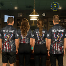 Load image into Gallery viewer, Smoke Grunge US Flag Eagle 8 Ball Cue Billiard Pool Shirt For Women Custom Patriotic Billiard Appeal NYN2763