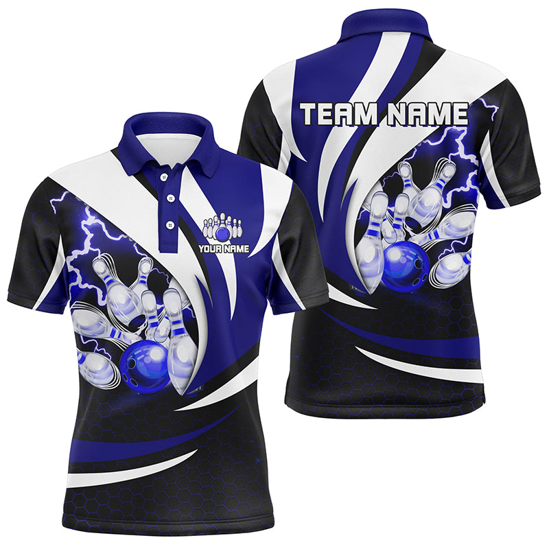 Personalized Bowling Shirt for Men Polo Camo Thunder Bowling Team League QZT429