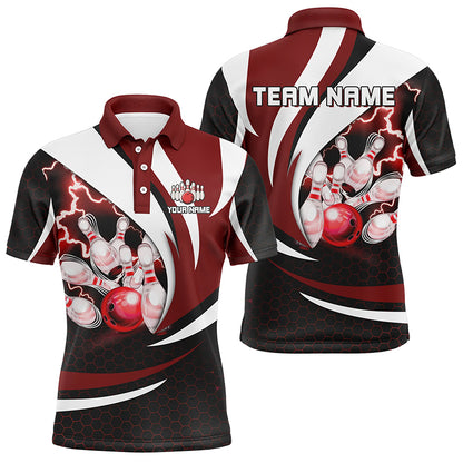Personalized Bowling Shirt for Men Polo Camo Thunder Bowling Team League QZT429