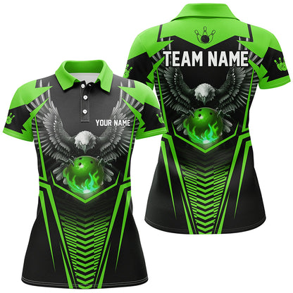 Custom Eagle Bowling Shirts Polo Bowling Team League for  Women QZT434