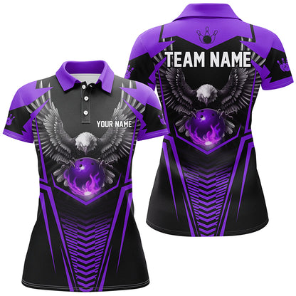 Custom Eagle Bowling Shirts Polo Bowling Team League for  Women QZT434