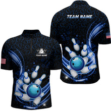 Load image into Gallery viewer, Personalized Camo Bowling Shirt for Men Custom Bowling Jersey Bowling Team League Quarter-Zip QZT251