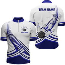 Load image into Gallery viewer, Personalized Men's Bowling Jersey Quarter Zip Bowling Team Shirts Bowling Gifts QZT502