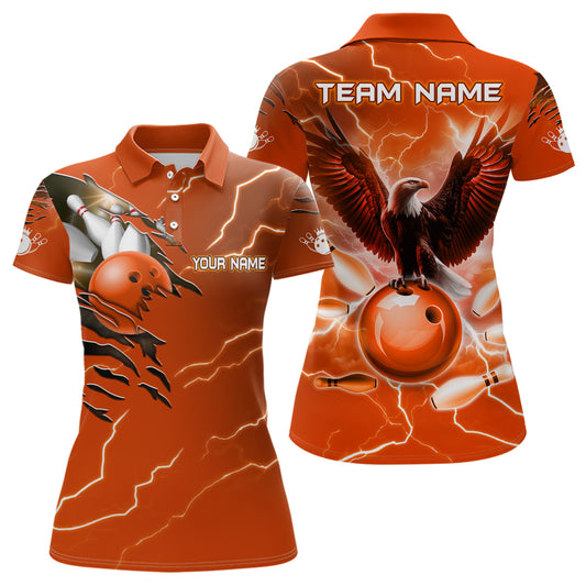 Personalized Women Polo Eagle Bowling Shirts Bowling Team League QZT437