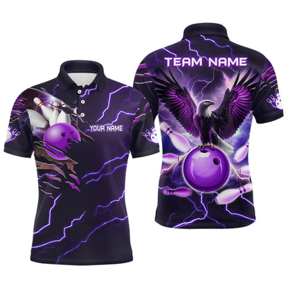 Personalized Men Polo Eagle Bowling Shirts Bowling Team League QZT437