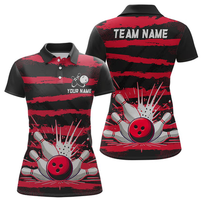 Women Camo Bowling Shirts Polo Custom Bowling Team Jersey League Multicolor QZT472