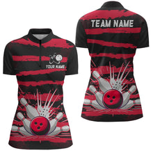 Load image into Gallery viewer, Men Camo Bowling Shirts 1/4 Zip Custom Bowling Team Jersey League Multicolor QZT472