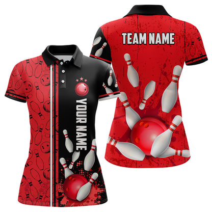 Custom Women Bowling Team Shirts Polo Bowling Jersey Bowling League Muticolor QZT474