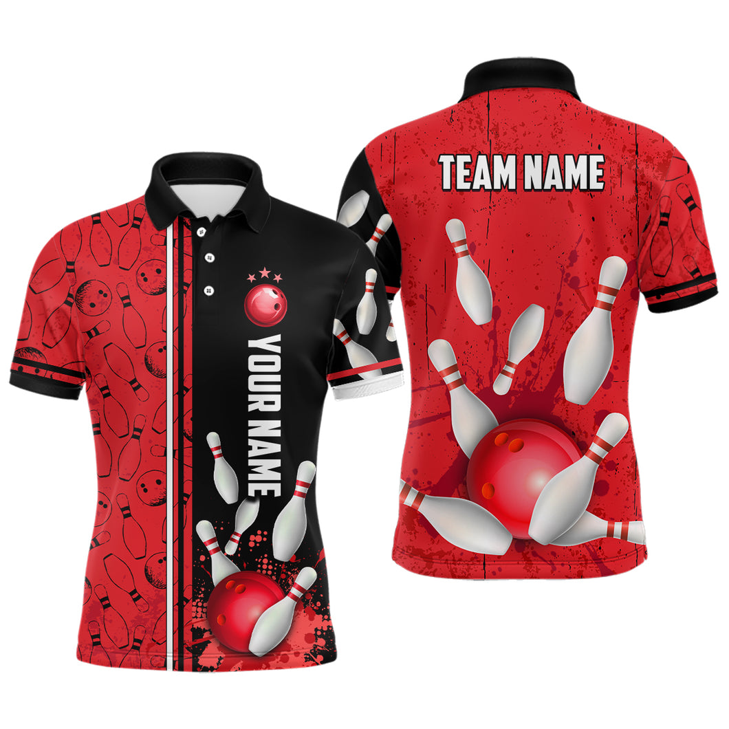 Custom Men Bowling Team Shirts Polo Bowling Jersey Bowling League Muticolor QZT474