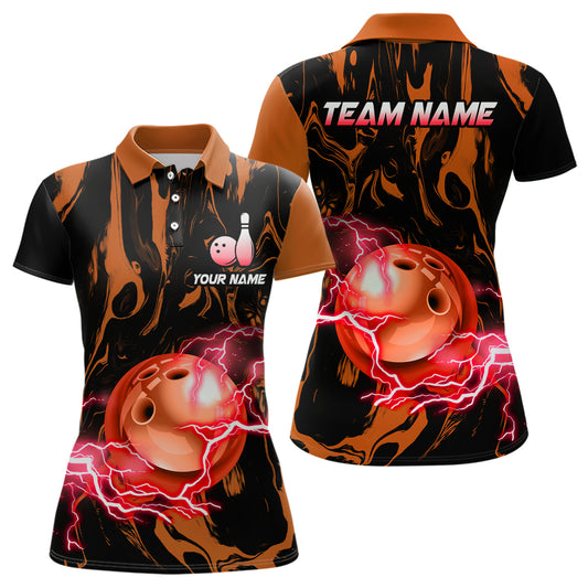 Custom Women Bowling Shirts Polo Bowling Jersey Multicolor Bowling Team League QZT484