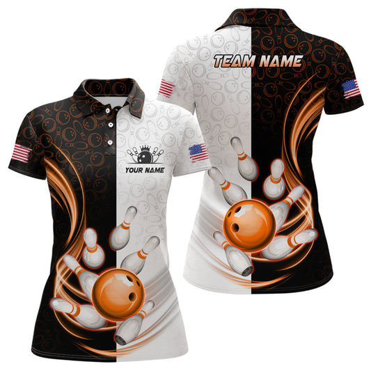 Custom Bowling Shirts for Women Camo Bowling Jersey Polo Bowling Team League QZT449