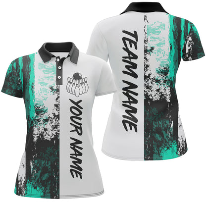 Camo 3D Bowling Shirts Women Custom Bowling Team Jersey Polo Multicolor QZT469