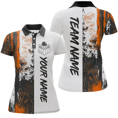 Camo 3D Bowling Shirts Women Custom Bowling Team Jersey Polo Multicolor QZT469