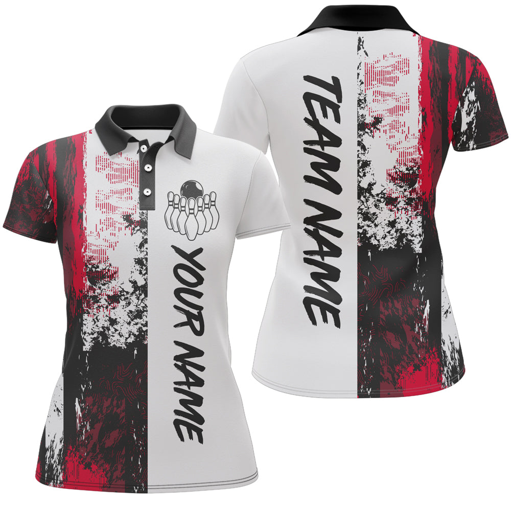 Camo 3D Bowling Shirts Women Custom Bowling Team Jersey Polo Multicolor QZT469