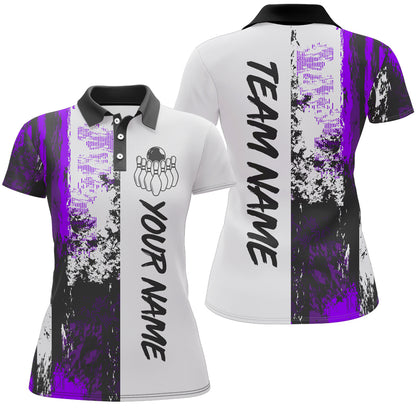 Camo 3D Bowling Shirts Women Custom Bowling Team Jersey Polo Multicolor QZT469