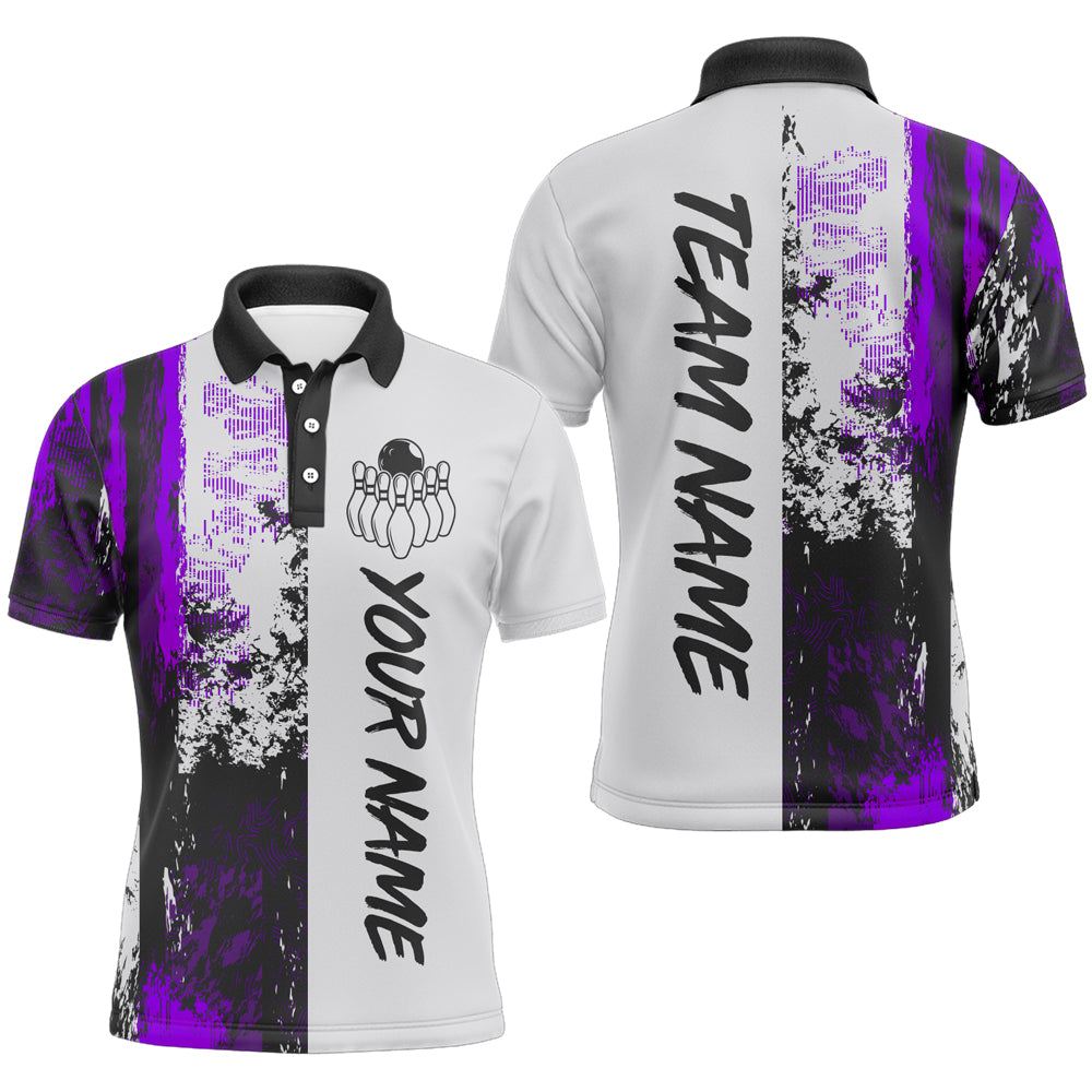 Camo 3D Bowling Shirts Men Custom Bowling Team Jersey Polo Multicolor QZT469