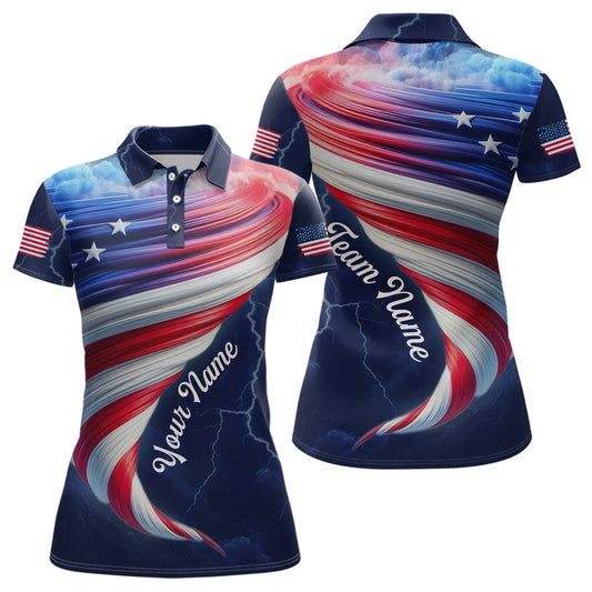 American Bowling Shirt for Men Women Custom Polo Bowling Team League QZT616