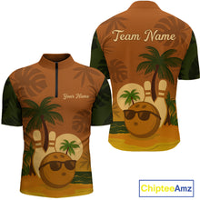 Load image into Gallery viewer, Summer Bowling Shirt for Men and Women Bowling Team League Quarter-Zip Gift for Bowlers QZT698