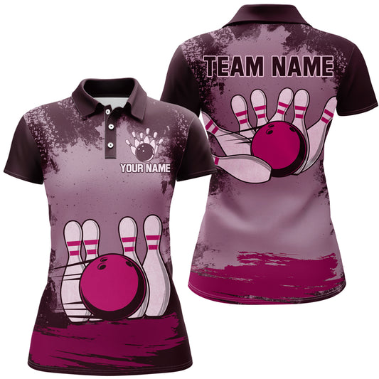 Personalized Bowling Team Shirts Multicolor Women's Bowling Shirt Polo Bowling Gifts QZT490