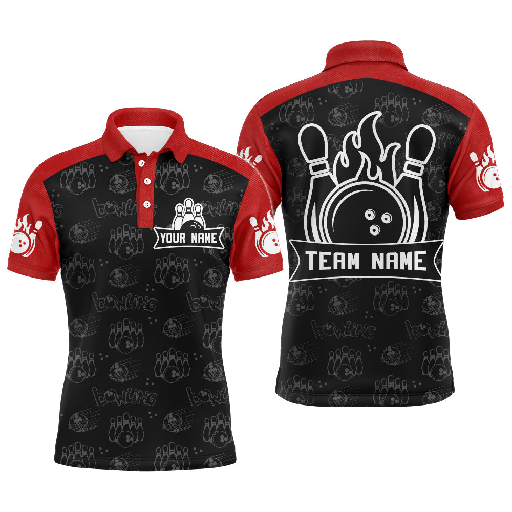 Camo Bowling Polo Shirt Custom Bowling Jersey for Men Bowling Team League QZT230