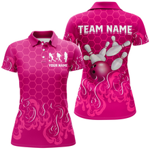 Load image into Gallery viewer, Personalized Polo Shirt for Bowlers Bowling Shirt for Women Bowling Team League QZT406